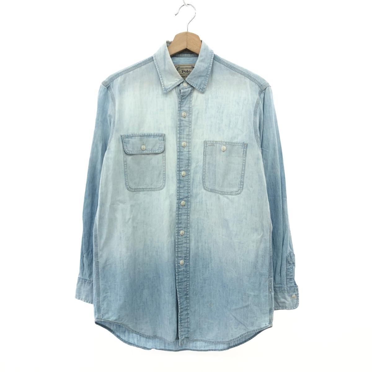 POLO RALPH LAUREN ポロラルフローレン デニムシャツ 良好 サイズ:S ブルー メンズ【中古】｜リサイクル ティファナ