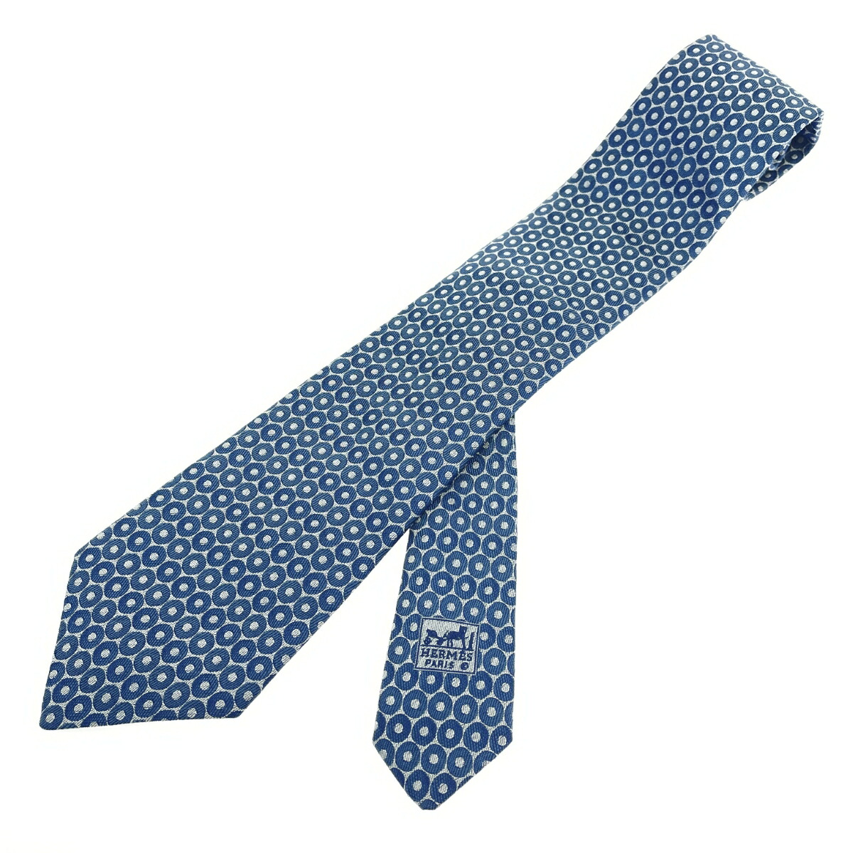 楽天市場】HERMES エルメス シルクチーフ付 H柄 シルク ネクタイ