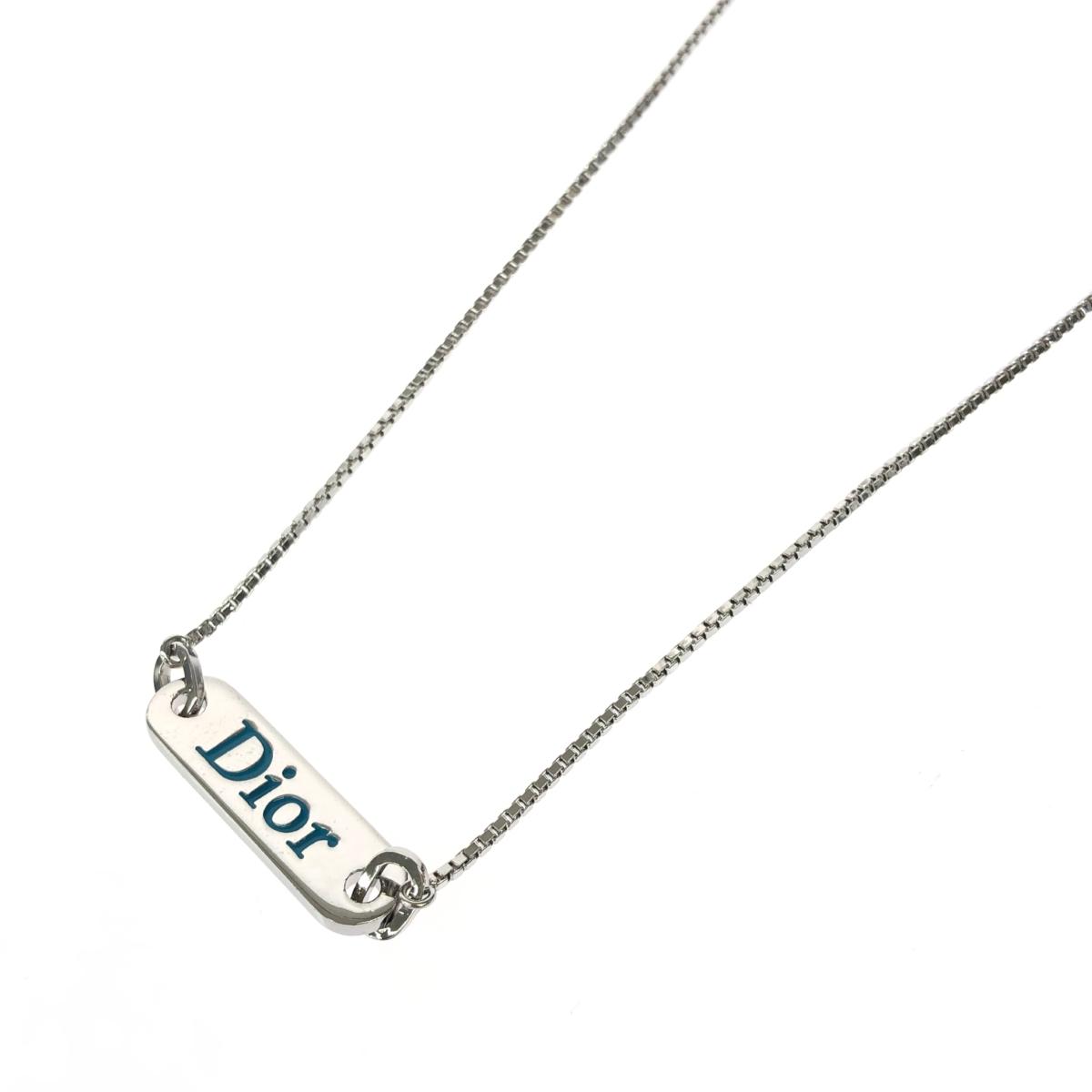 レディース 美品 ディオール Dior トロッター プレート ネックレス 