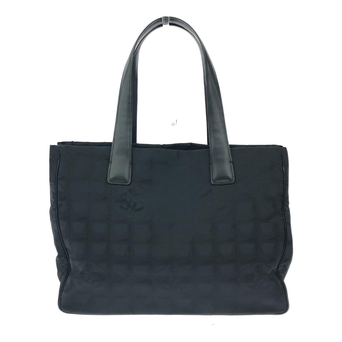 CHANEL シャネル トートバッグMM 思わしい  ニュートラベルライン/ナイロン/黒いこと A15991   黒いこと レディース【中古】