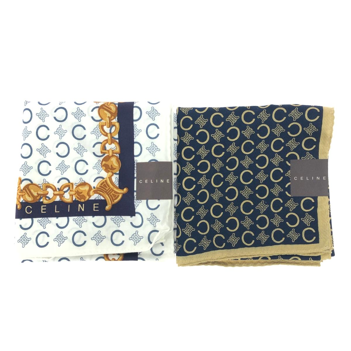 CELINE セリーヌ ハンカチ メンズ レディース ロゴ 大判 ユニセックス 楽天市場】美品 セリーヌ CELINE ハンカチ マカダム ロゴ ベージュ