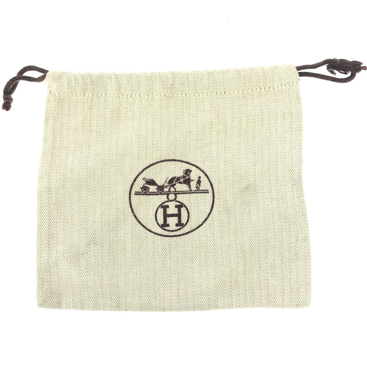 HERMES ベージュ キャンバス ミニポーチ 12430380_1.jpg