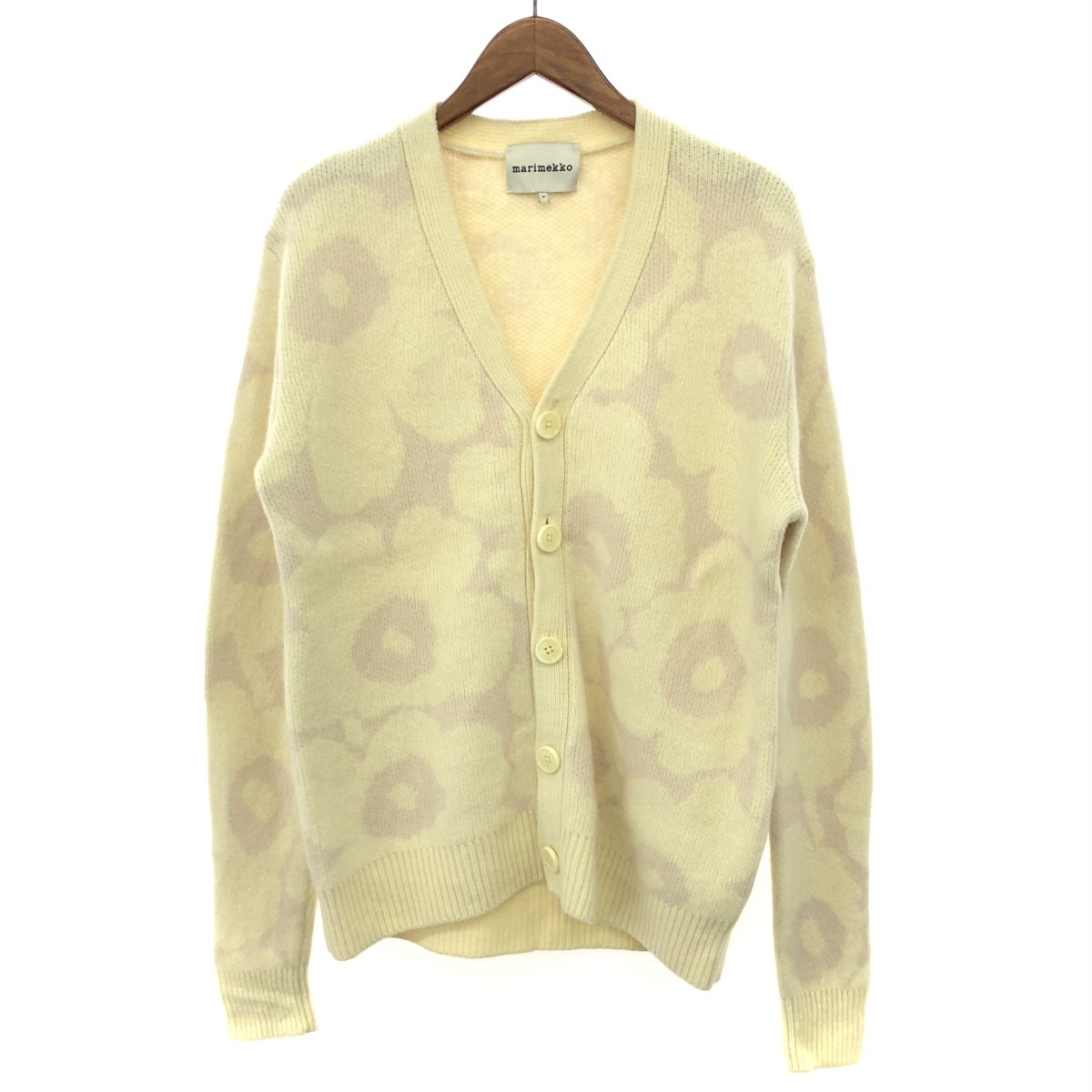 楽天市場】マリメッコ レーヨンブレンド ボーダー カーディガン XS 白