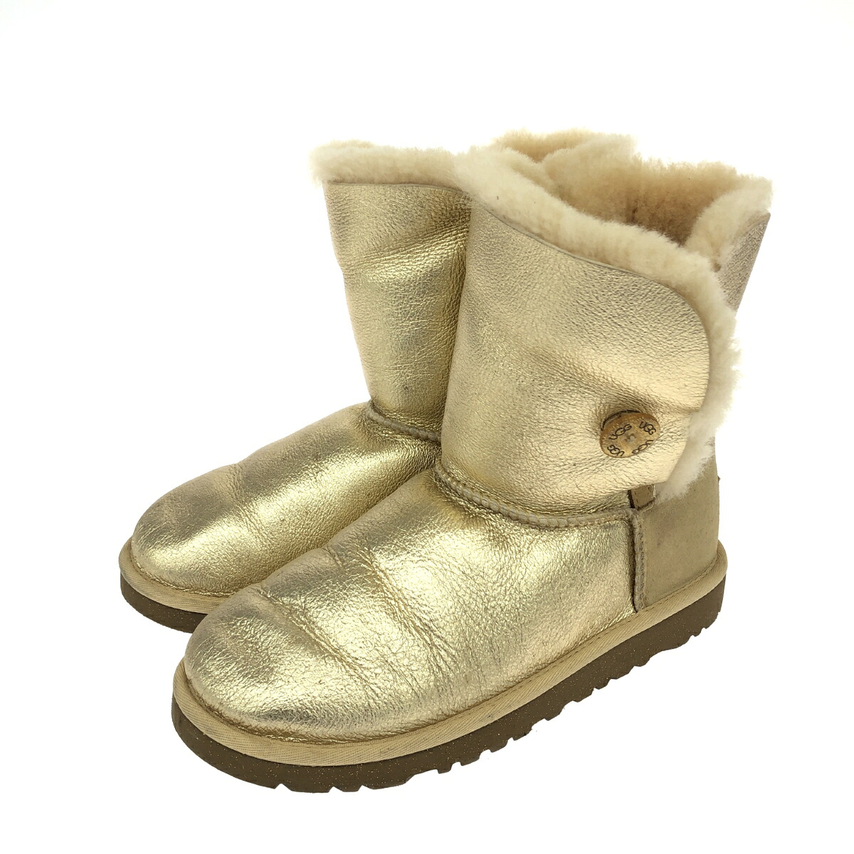 UGG アグ ムートンブーツ 表記サイズ:23cm 23cm 3375 ゴールドカラー レディース【中古】