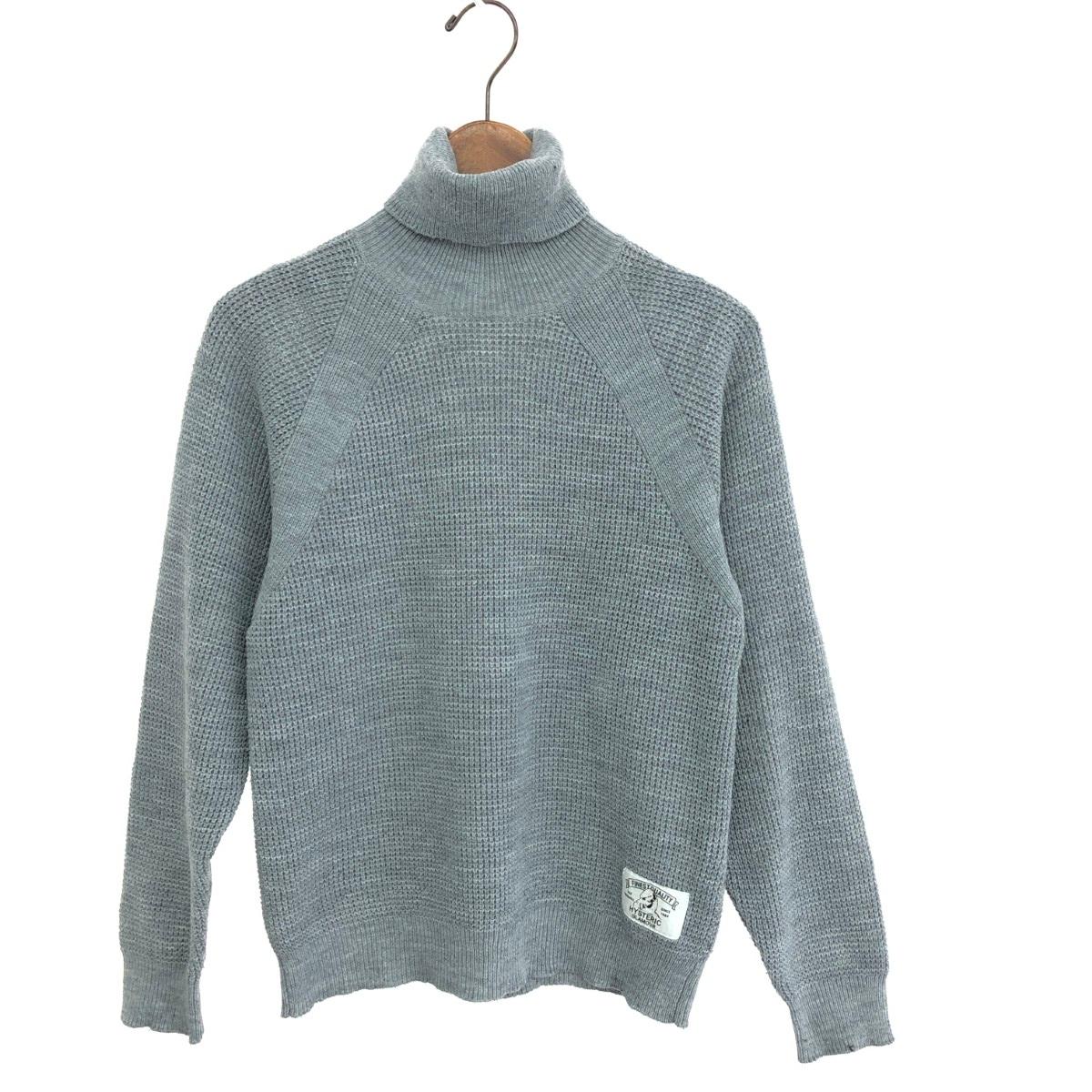 HYSTERIC GLAMOUR ヒステリックグラマー タートルネックニット サイズ:FREE 長袖 グレー レディース【中古】
