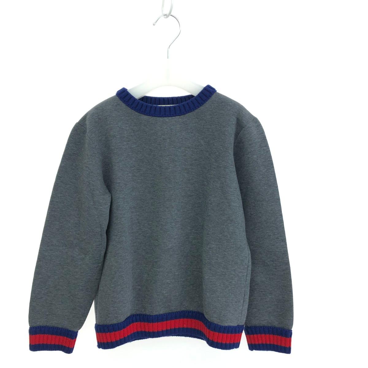 GUCCI グッチ 長袖流汗 好ましい キッズサイズ:10 綿織物/イタリア製 475726   薄墨色 キッズ【中古】