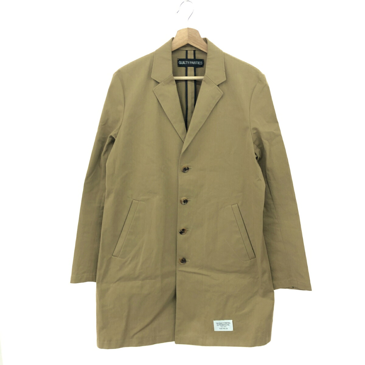 WACKO MARIA GUILTYPARTIES ワコマリア ギルティーパーティーズ コート サイズ:M コットン/4B 15SS カーキ/ベージュ メンズ【中古】｜リサイクル ティファナ