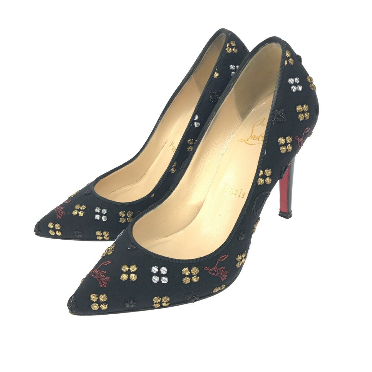 Christian Louboutin クリスチャンルブタン パンプス 表記サイズ:35 ブラック レディース【中古】