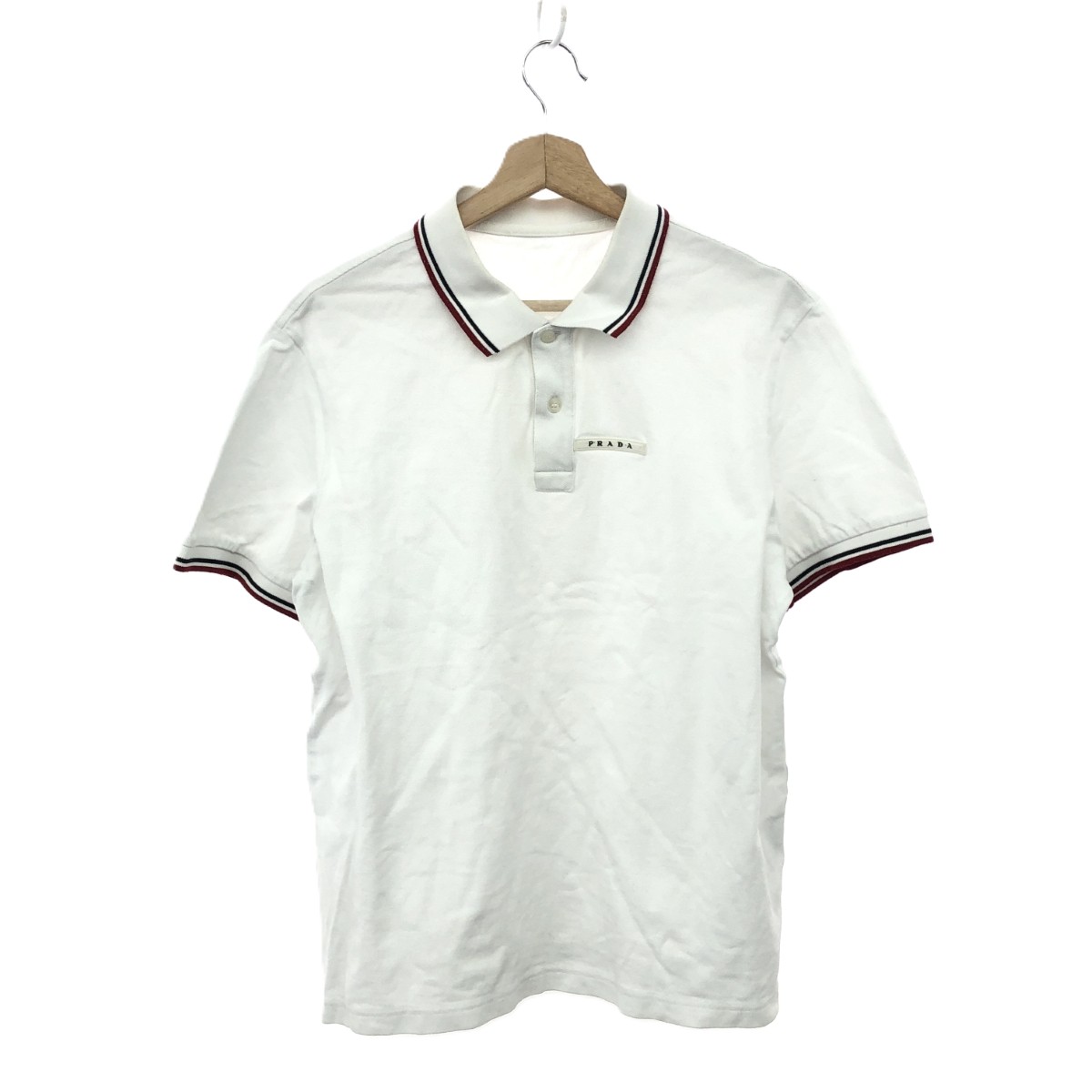 PRADA プラダ　ポロシャツ　レディース　半袖　ホワイト PRADA ホワイト ポロシャツ 半袖