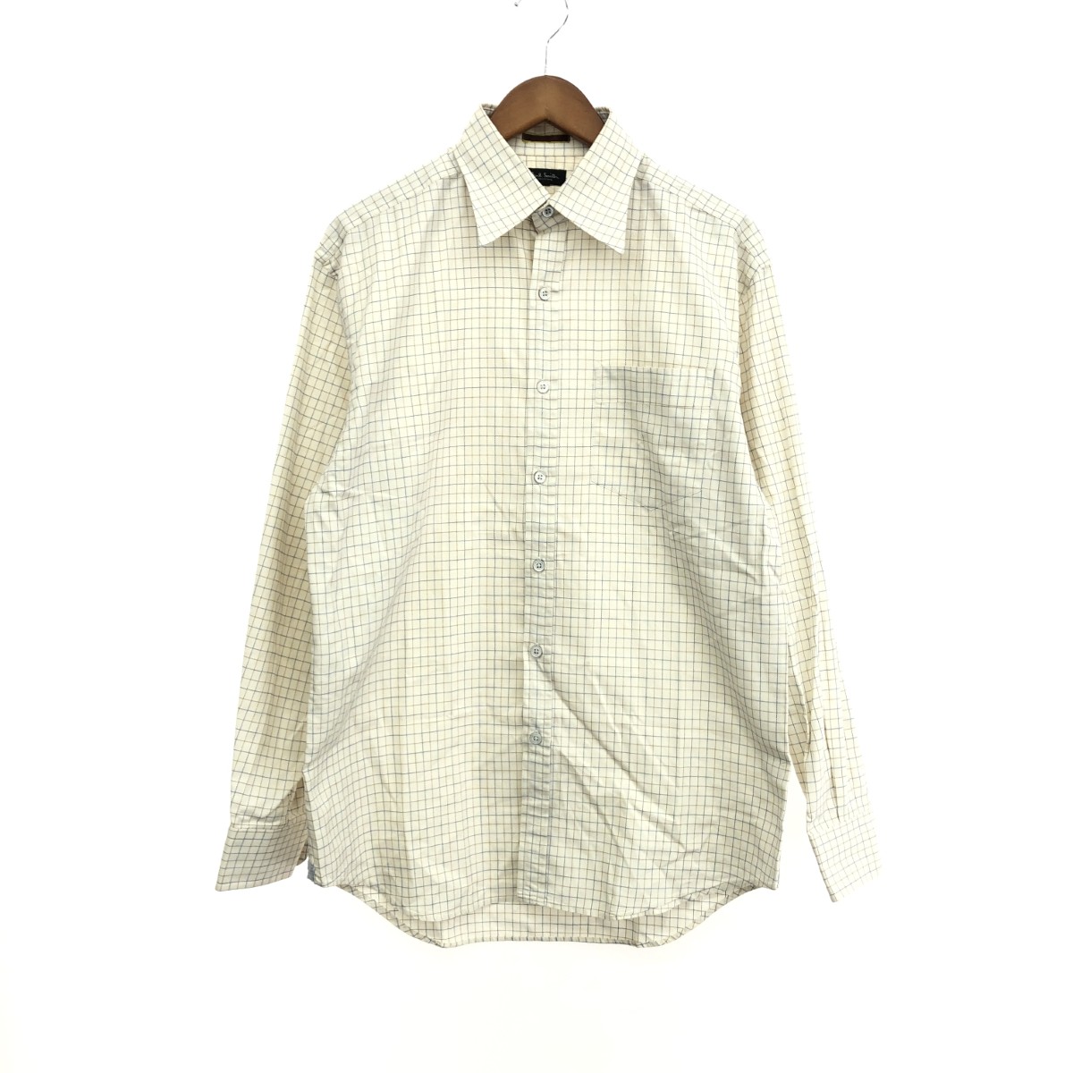 Paul Smith collection ポールスミス コレクション 長袖ドレスシャツ サイズ:L コットン100％/チェック ベージュ メンズ【中古】