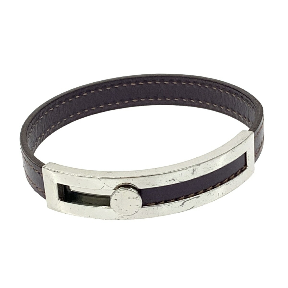 HERMES エルメス プスプスブレスレット □E刻印 パープル ユニセックス【中古】