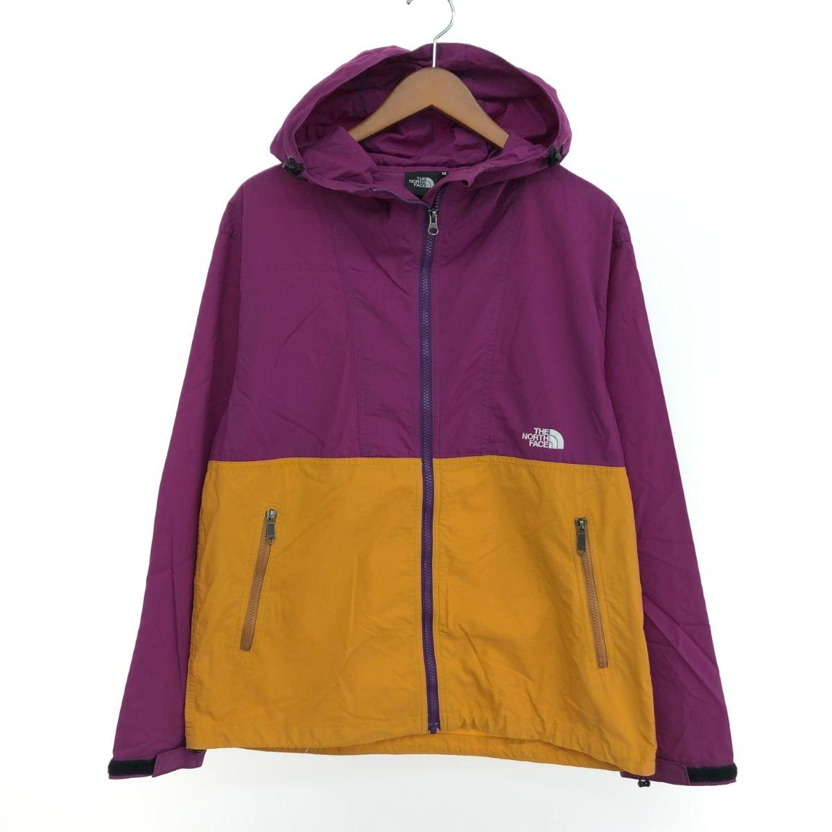 THE NORTH FACE ザノースフェイス パウダーコンパクト上衣 好ましい 大きさ:M ナイロン100％ NP71830   パープル/オレンジ色 メンズ【中古】
