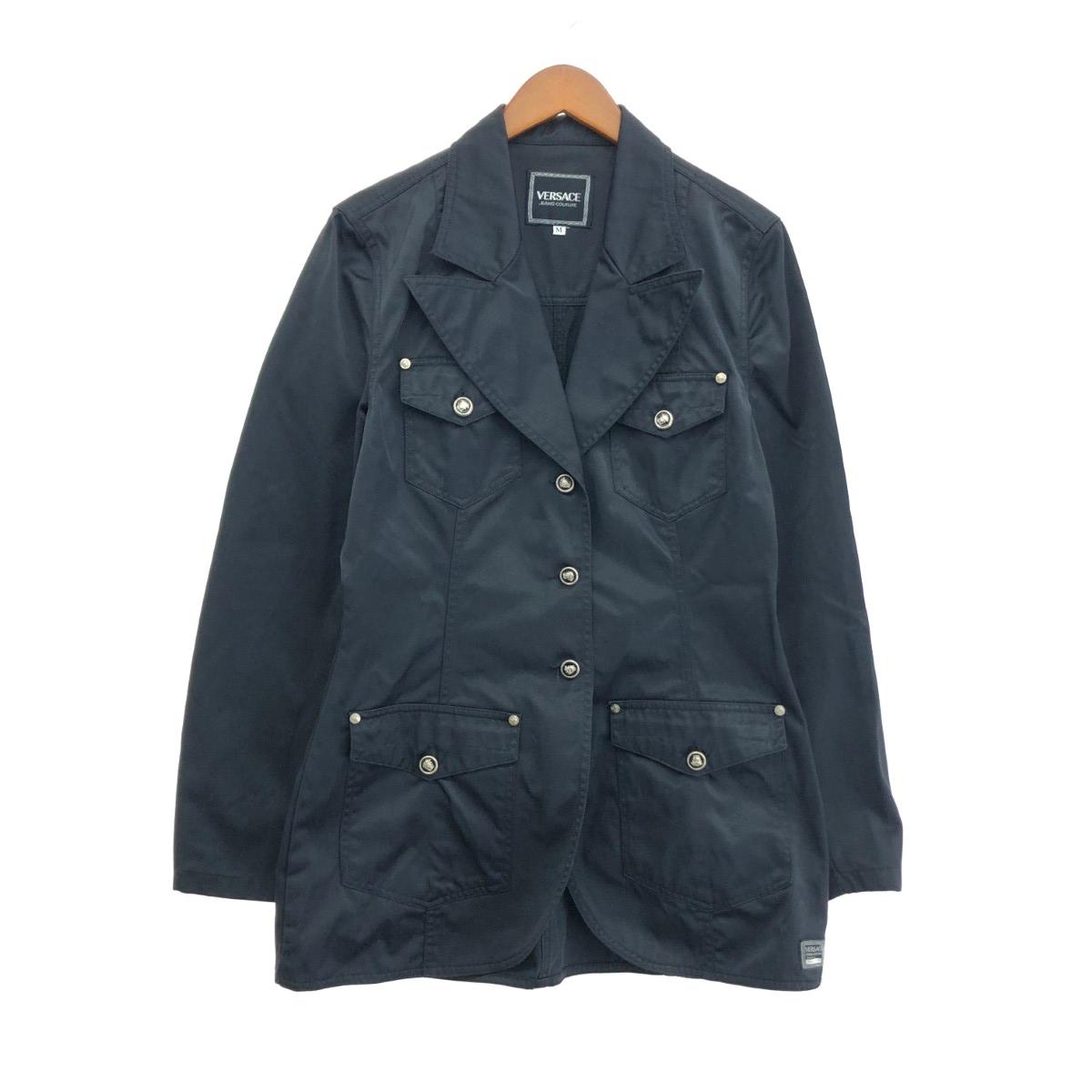 VERSACE JEANS COUTURE ヴェルサーチジーンズクチュール ハンティングジャケット サイズ:M メドゥーサ ブラック レディース【中古】