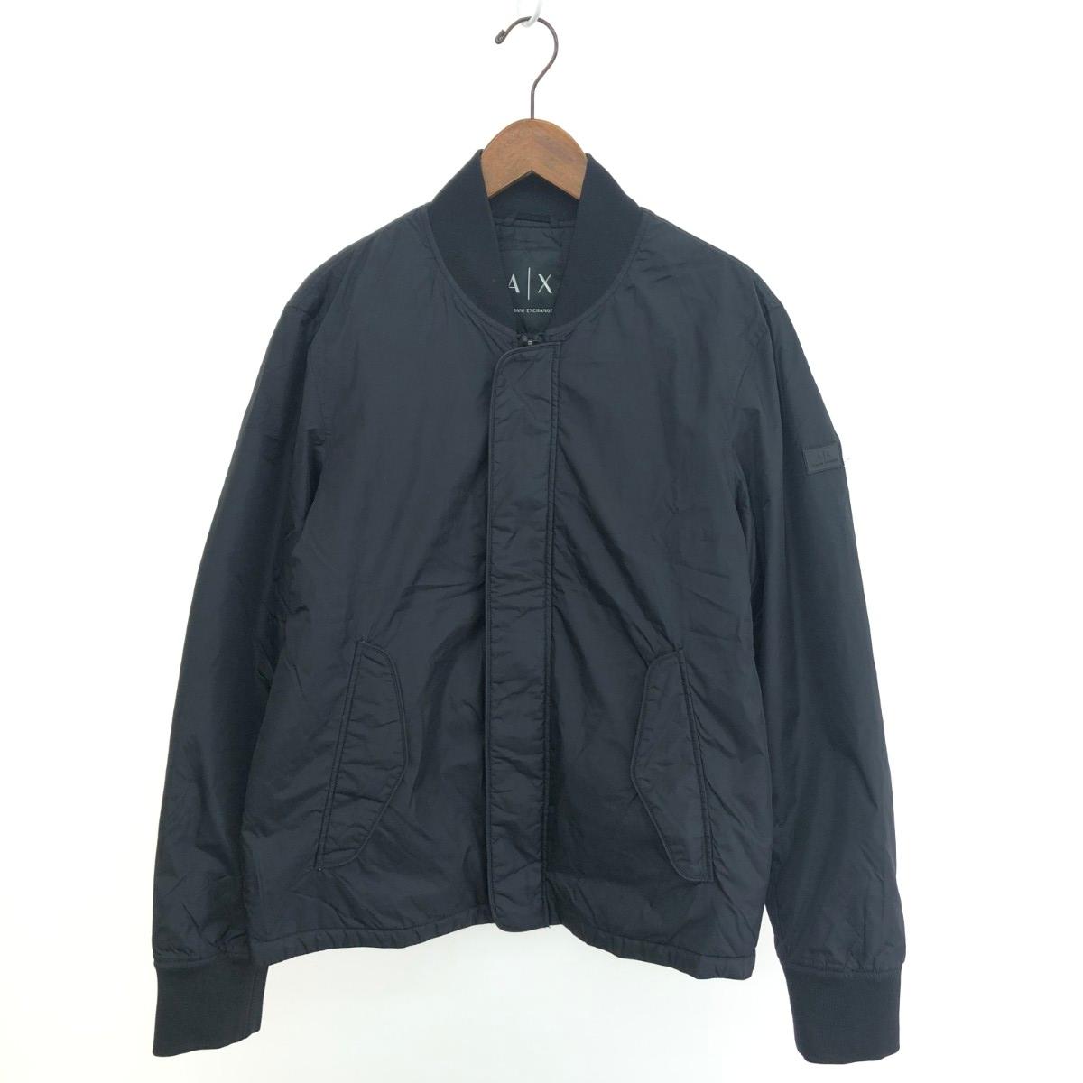 ARMANI EXCHANGE アルマーニエクスチェンジ 中綿上衣  大きさ:L ダブルジップ/ナイロン 6XZB52 ZNQ3Z   黒いこと メンズ【中古】