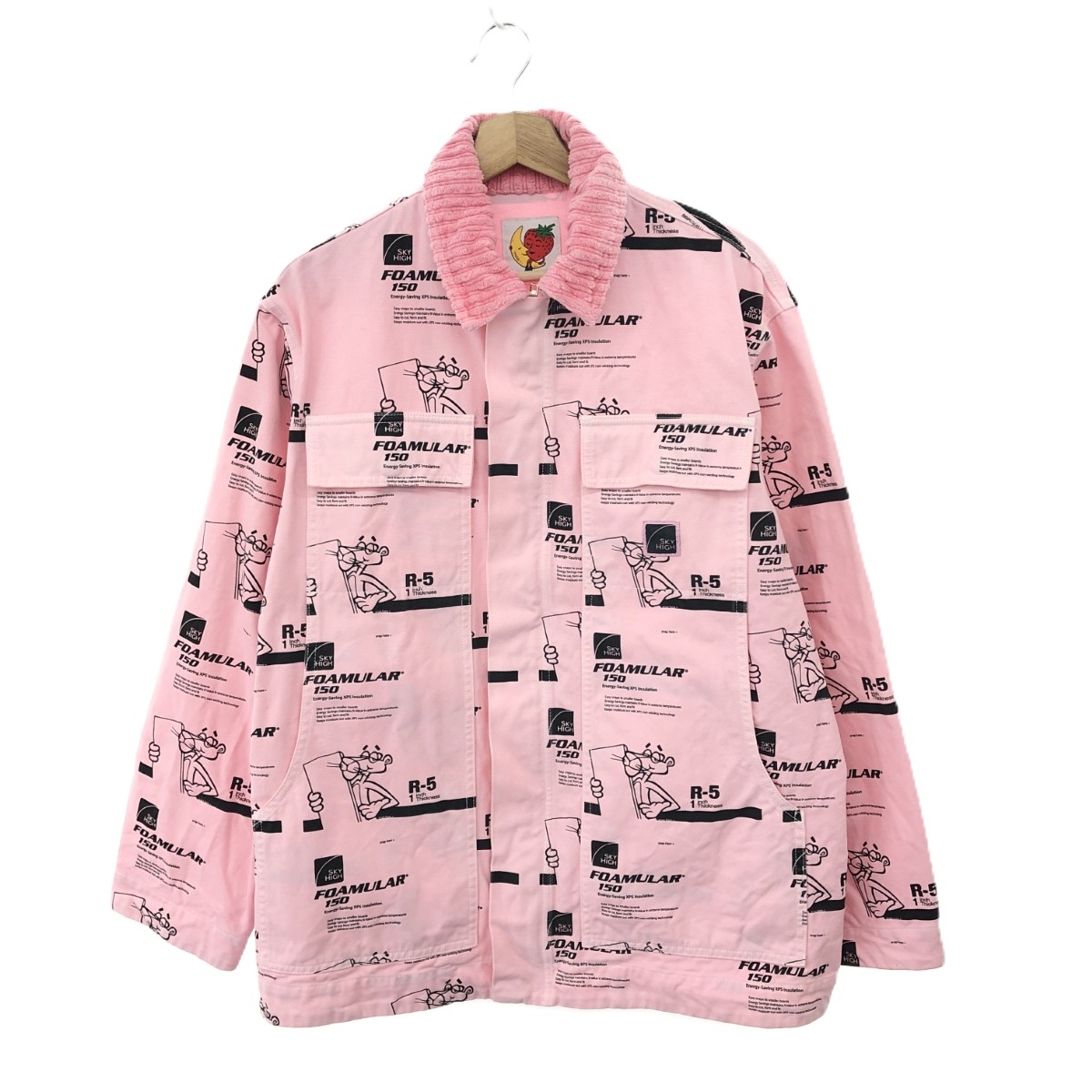 Sky High Farm Workwear スカイハイフォームワークウェア 総柄上衣  大きさ:XS 綿織物100％    サクラ色 メンズ【中古】