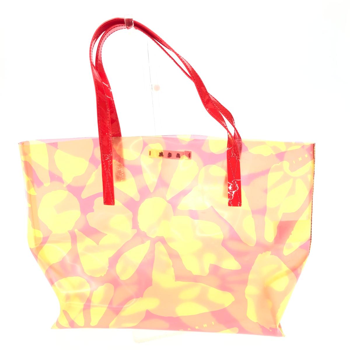 MARNI マルニ トートバッグ 花/ビニール レッド/イエロー レディース【中古】