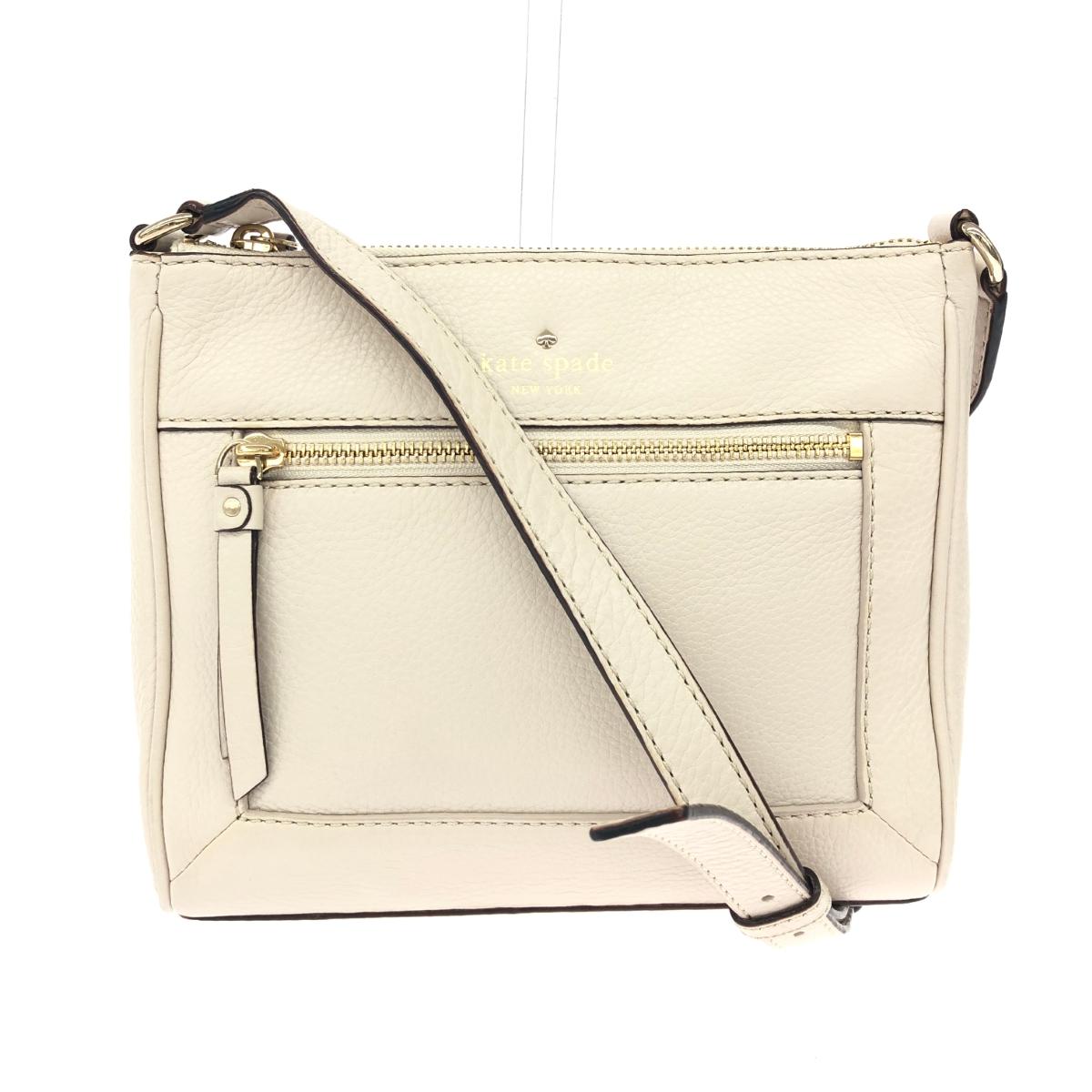 Kate spade ケイトスペード ショルダーバッグ レザー ベージュ レディース【中古】