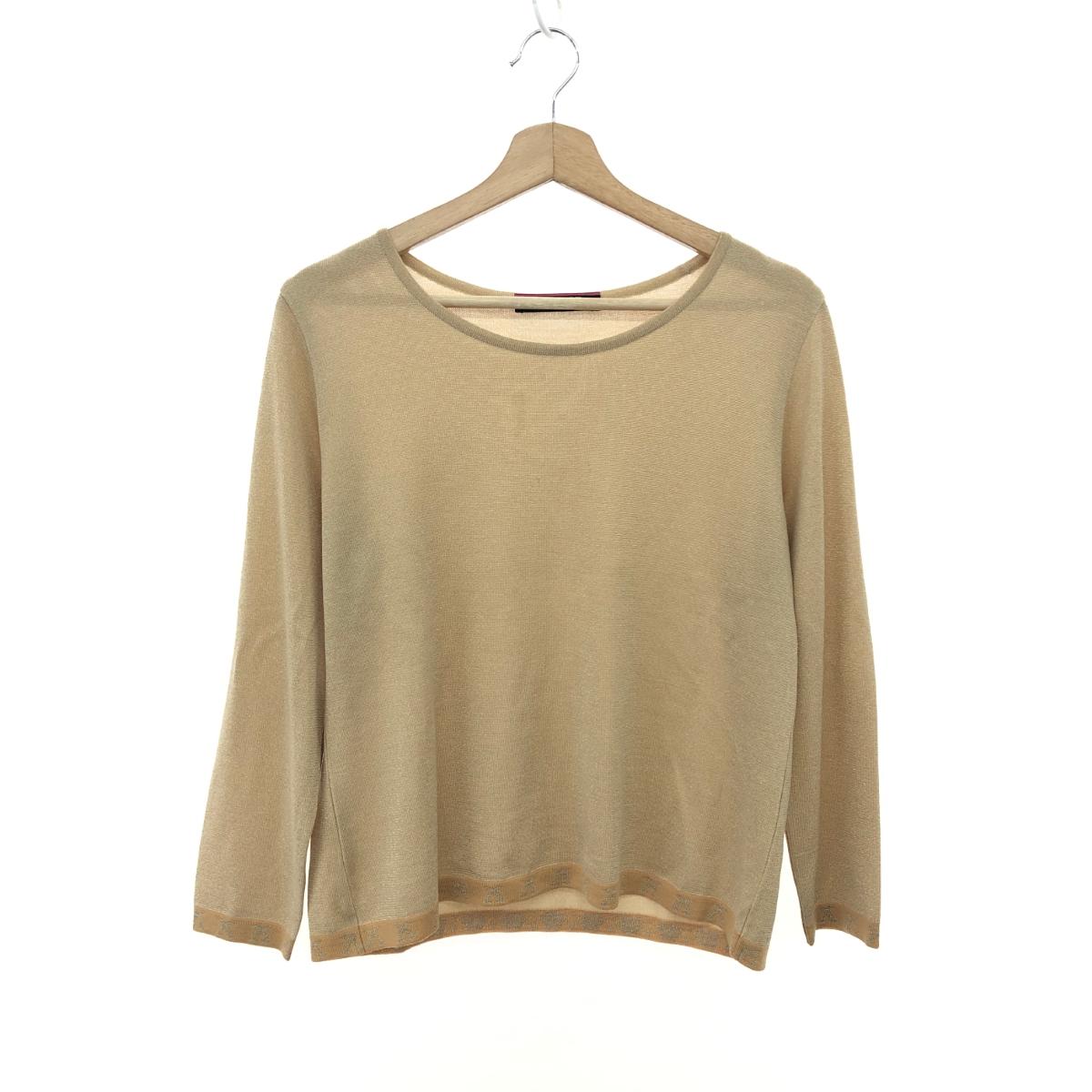 LEONARD レオナール 長袖ニット サイズ:LL ベージュ レディース【中古】