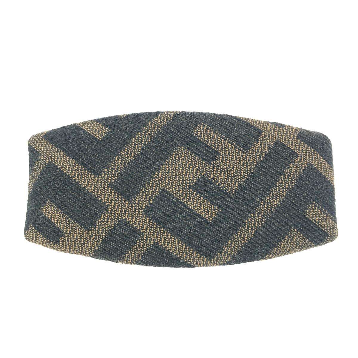 FENDI フェンディ バレッタ ズッカ柄 ブラウン レディース【中古】