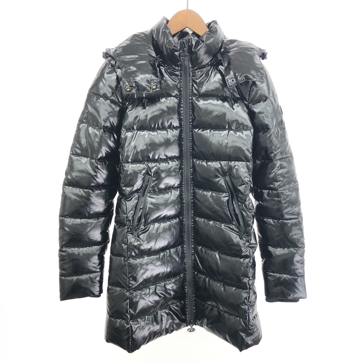 DIESEL ディーゼル 中綿コート 汚れ有 サイズ:表記タグなし ダブルジップ A13465 ブラック 【中古】
