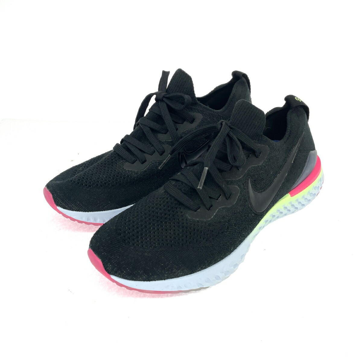 NIKE ナイキ スニーカー 美品 表記サイズ:26.5 エピックリアクトフライニット2 ブラック メンズ【中古】 7,425円