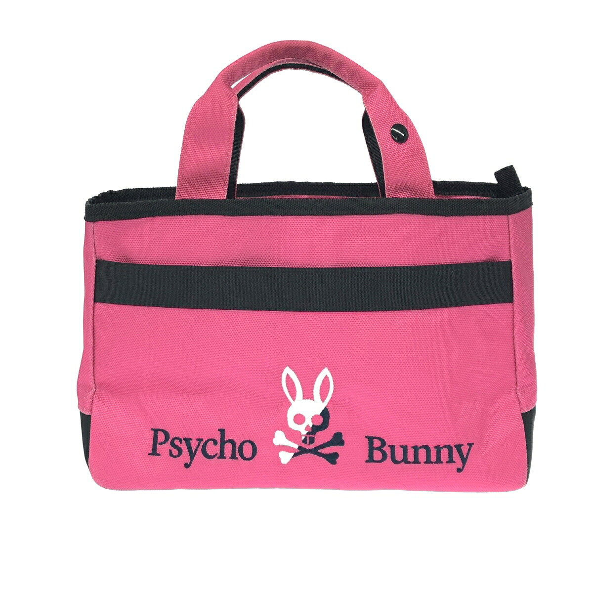 PSYCHO BUNNY サイコバニー カートバッグ 刺繍/ナイロン ピンク レディース【中古】