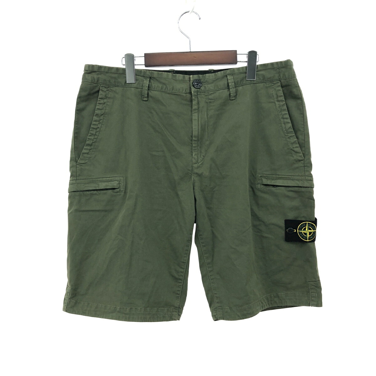 STONE ISLAND ストーンアイランド ショートパンツ サイズ:W34 コットン 7215L0504 カーキ メンズ【中古】 20,878円