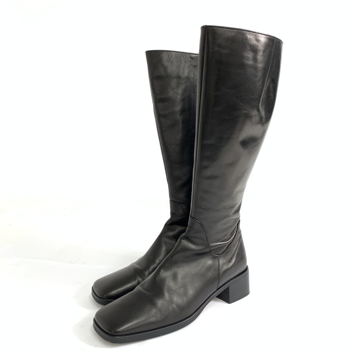 Margaret Hawell マーガレットハウエル ブーツ 良好 表記サイズ:23cm レザー ブラック レディース【中古】