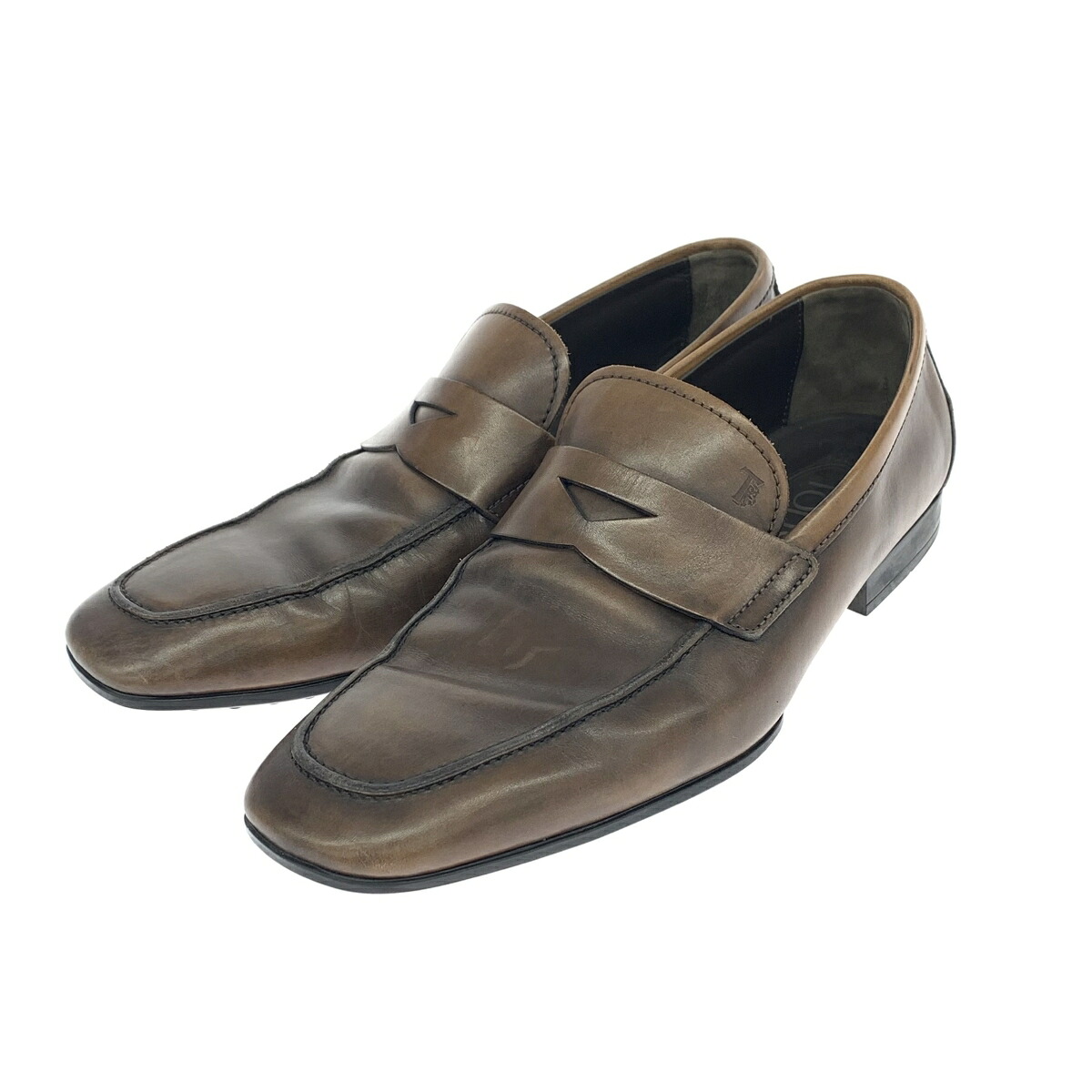 TOD'S トッズ シューズ 表記サイズ:7.5 レザー ブラウン メンズ【中古】