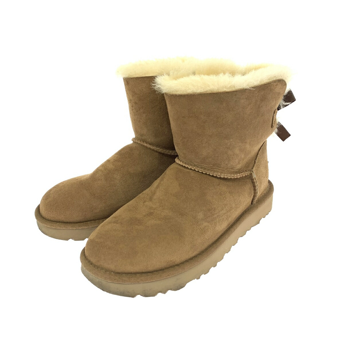 UGG アグ Mini Bailey Bow II/ムートンブーツ  書きあらわす大いさ:24糎 24糎    赤銅色 レディース【中古】 ブーツ-その他