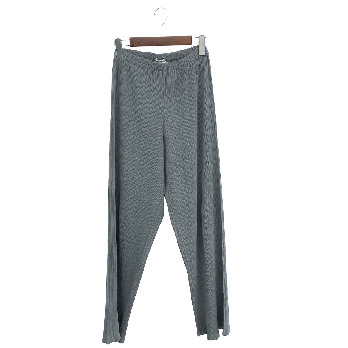 ISSEY MIYAKE イッセイミヤケ プリーツ　ワイドパンツ 良好 サイズ:M IM82-FF905 グレー レディース【中古】
