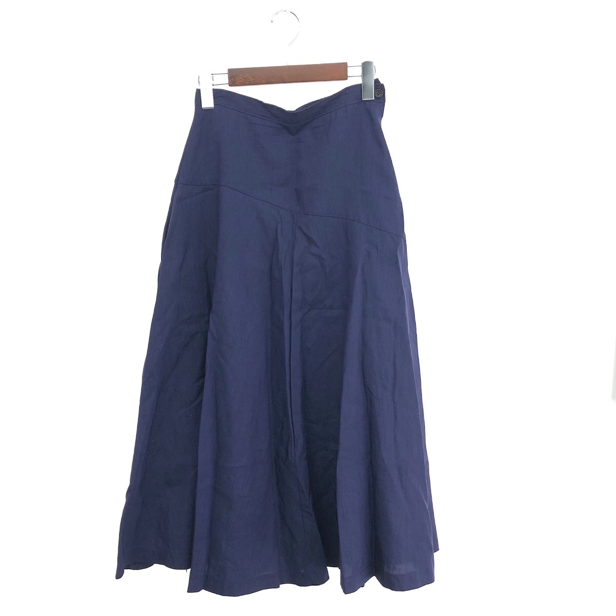 tricot COMME des GARCONS トリココムデギャルソン フレアロングスカート 良好 サイズ:M TS-02013M/AD1992 ネイビー レディース【中古】