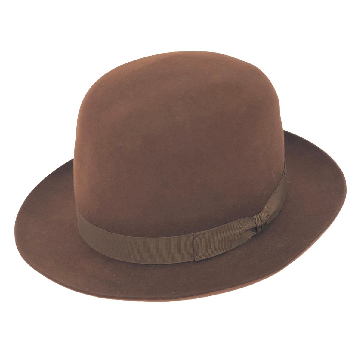 Borsalino ボルサリーノ フェルトハット/ALESSANDRIA MADE　IN　ITALY/58ｃｍ ヴィンテージ ブラウン メンズ【中古】｜リサイクル ティファナ