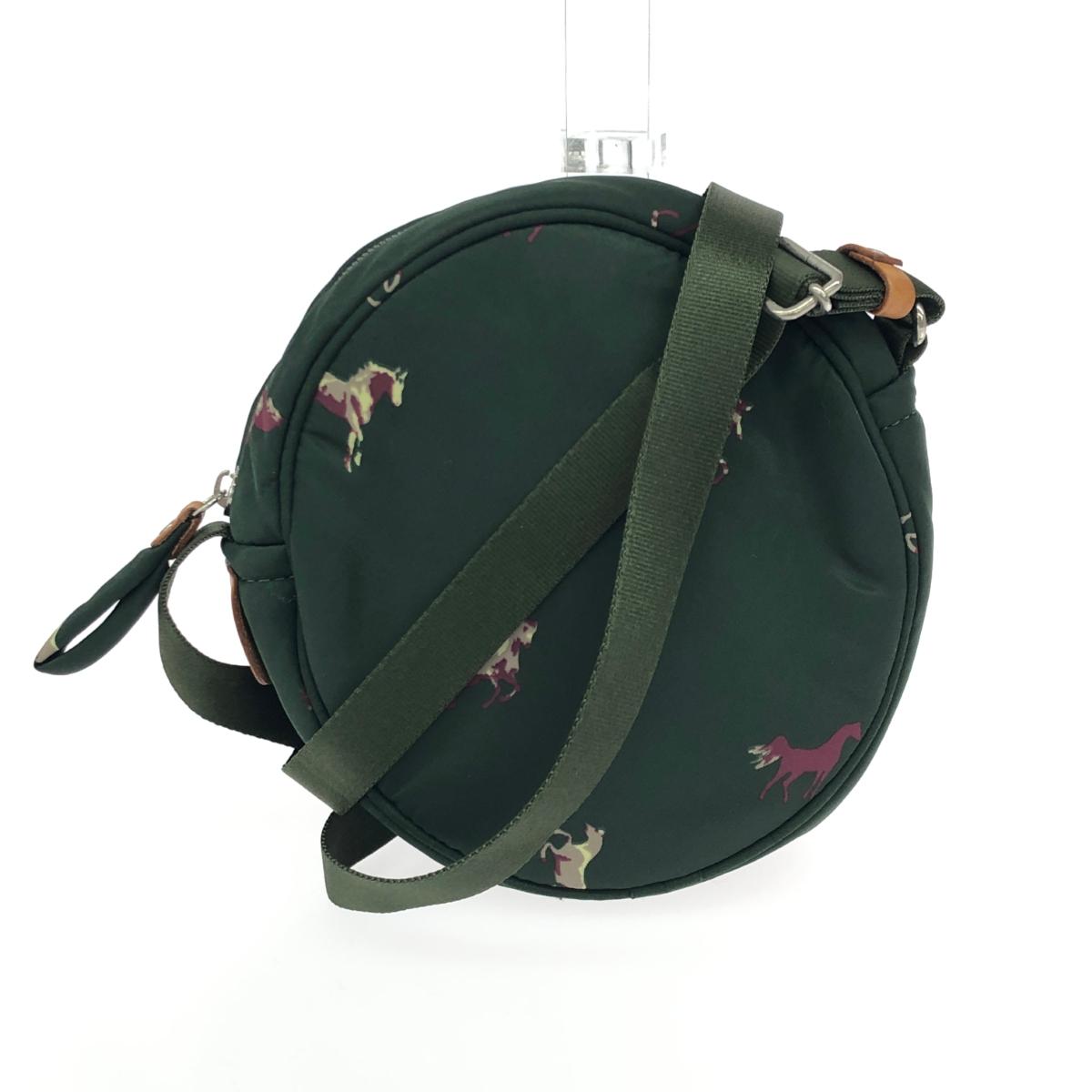 russet ラシット ラシットムク/ラウンドショルダーバッグ 馬柄/ナイロン グリーン レディース【中古】