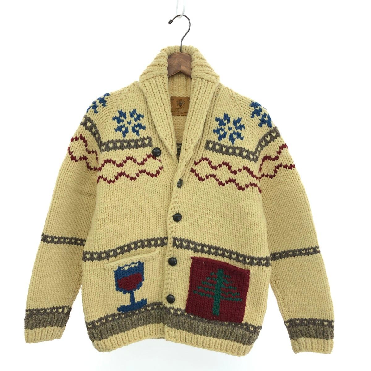 CANADIAN SWEATER カナディアンセーター カウチンニットカーディガン サイズ:40 ベージュ メンズ【中古】