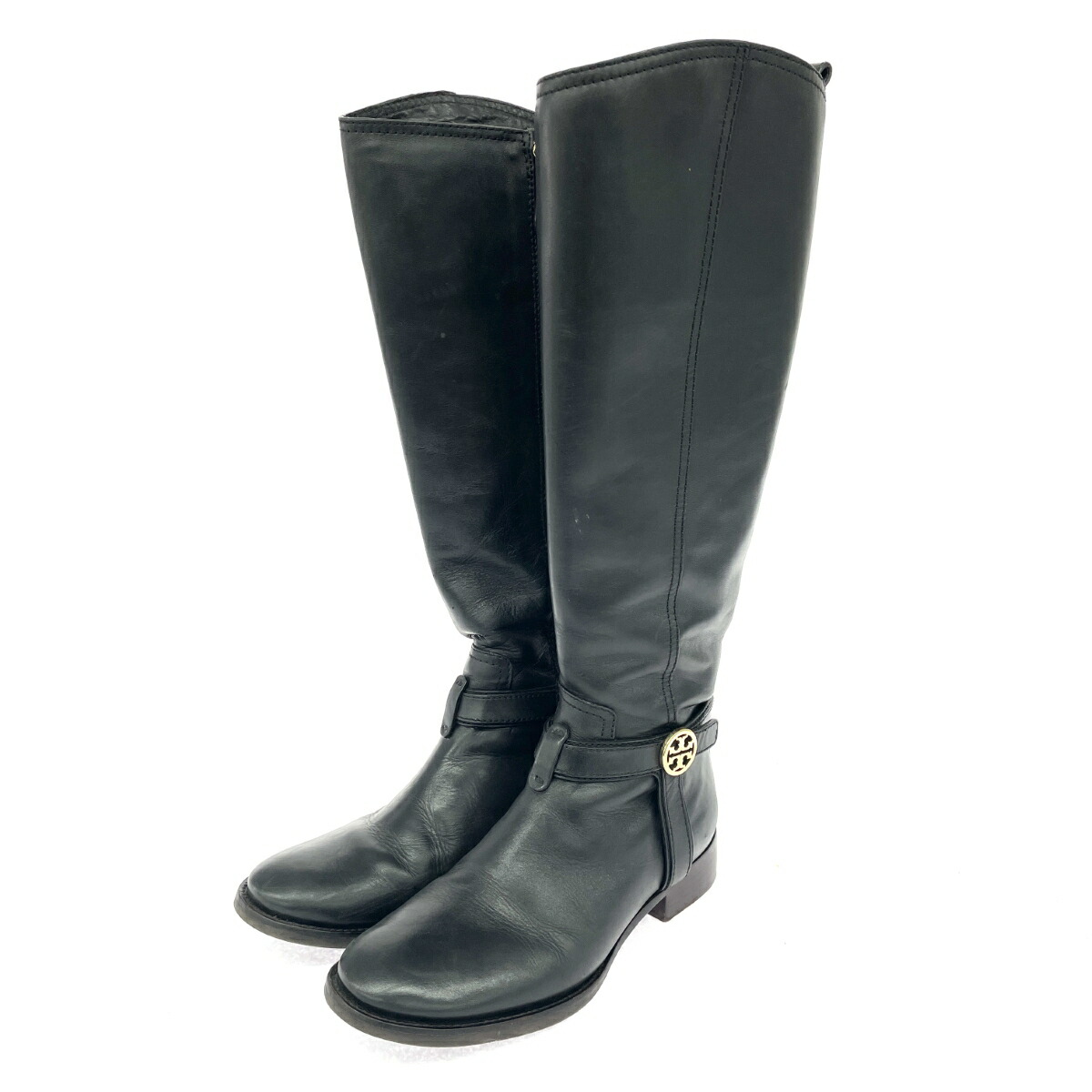 TORYBURCH トリーバーチ ロングブーツ 表記サイズ:5 1/2 レザー ブラック レディース【中古】