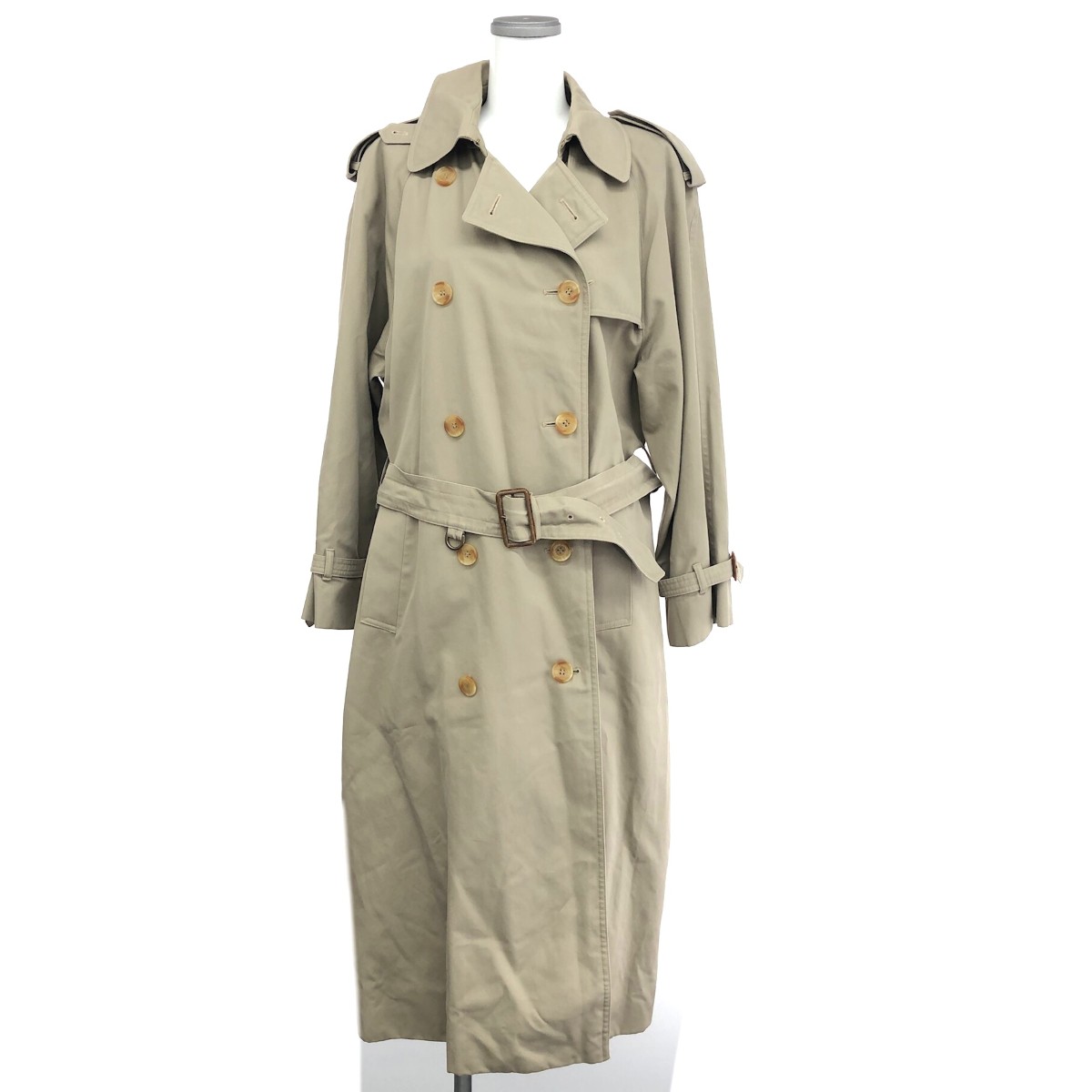 Aquascutum アクアスキュータム トレンチコート 英国製/裏地チェック ヴィンテージ品 ベージュ レディース【中古】