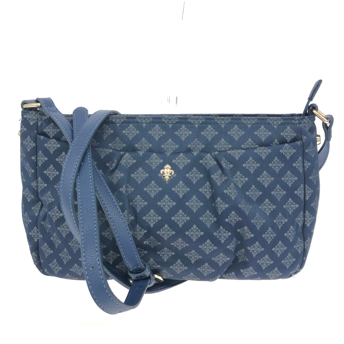 PATRICK COX パトリックコックス ショルダーバッグ 良好 モノグラム/ナイロン ネイビー レディース【中古】