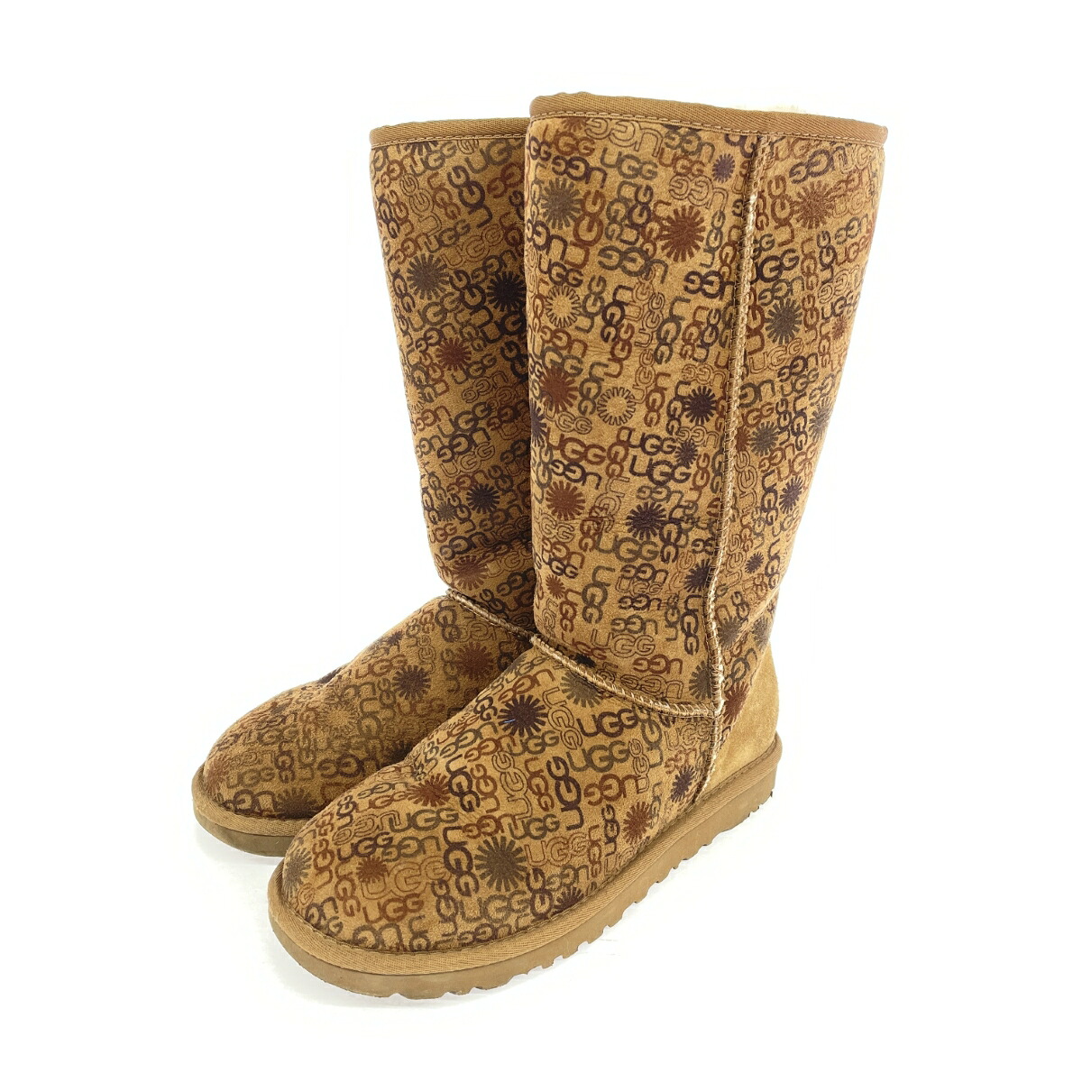 UGG アグ ムートンブーツ 良好 表記サイズ:W6 ロゴ 5808W ブラウン レディース【中古】|リサイクル ティファナ