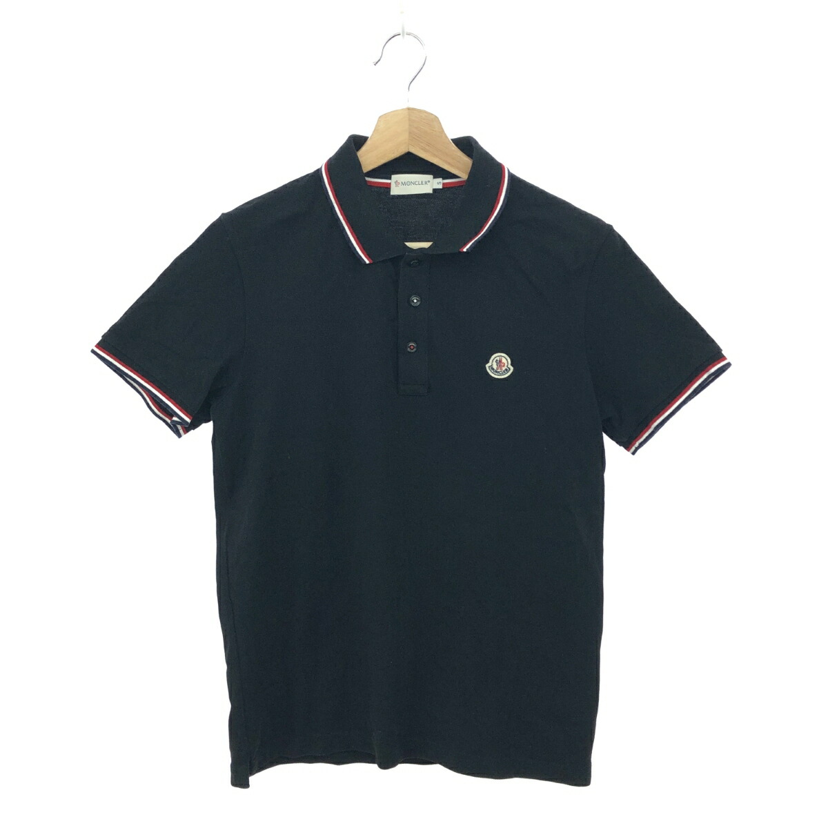 MONCLER モンクレール 半袖ポロシャツ 良好 サイズ:S MAGLIA POLO    ブラック メンズ【中古】