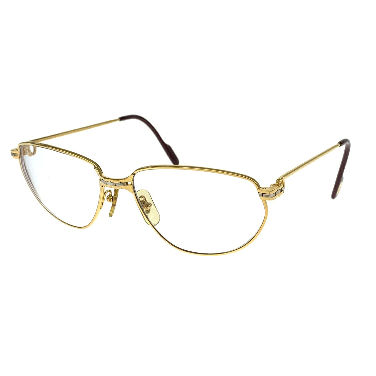 Cartier カルティエ メガネフレーム/マイヨンパンテール サングラス 135 ゴールドカラー ユニセックス【中古】