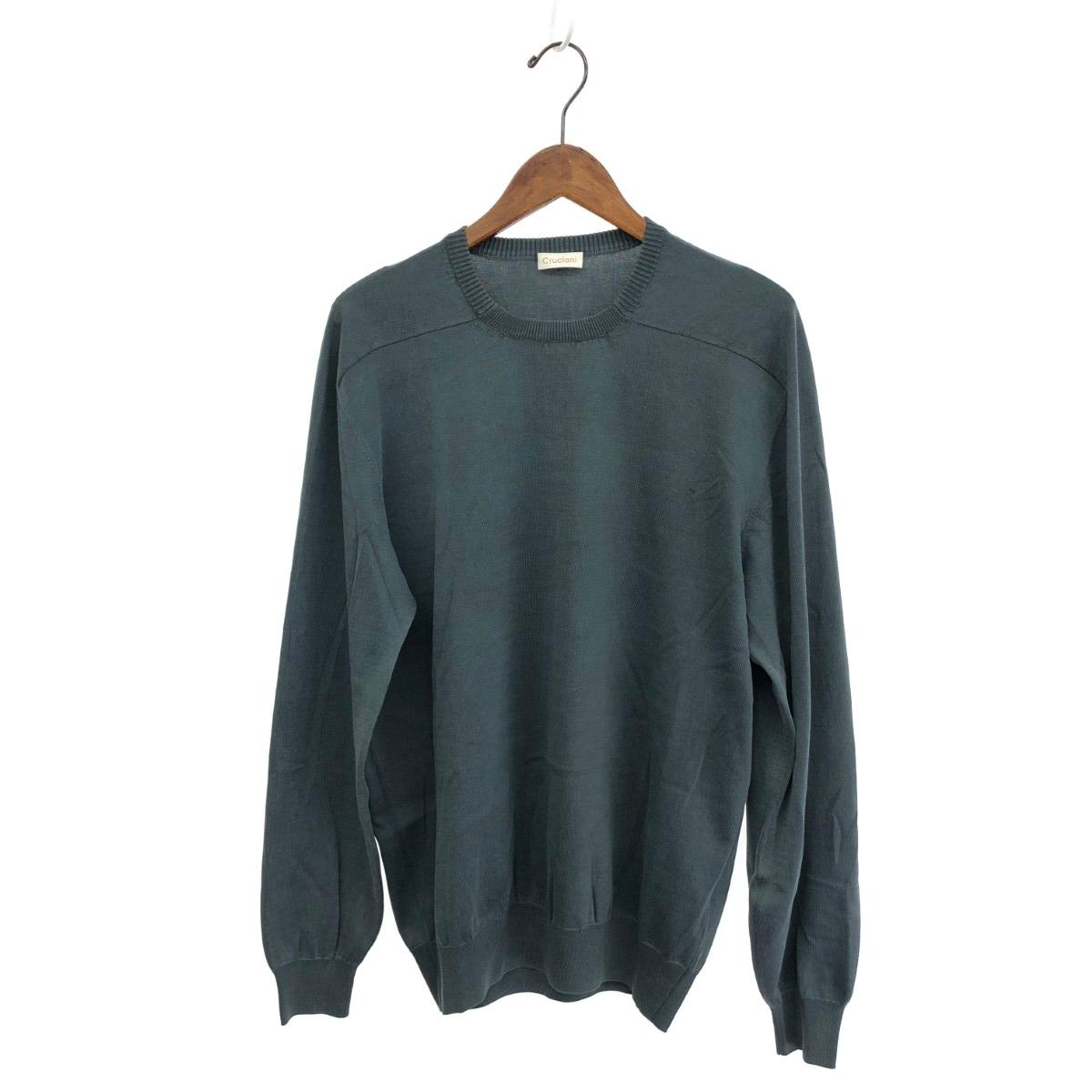 Cruciani クルチアーニ クルーネックニット 良好 サイズ:56 コットン グレー メンズ【中古】