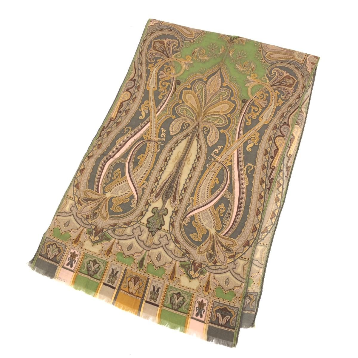 楽天市場】イタリア製 ETRO エトロ ストール マフラー ペイズリー柄