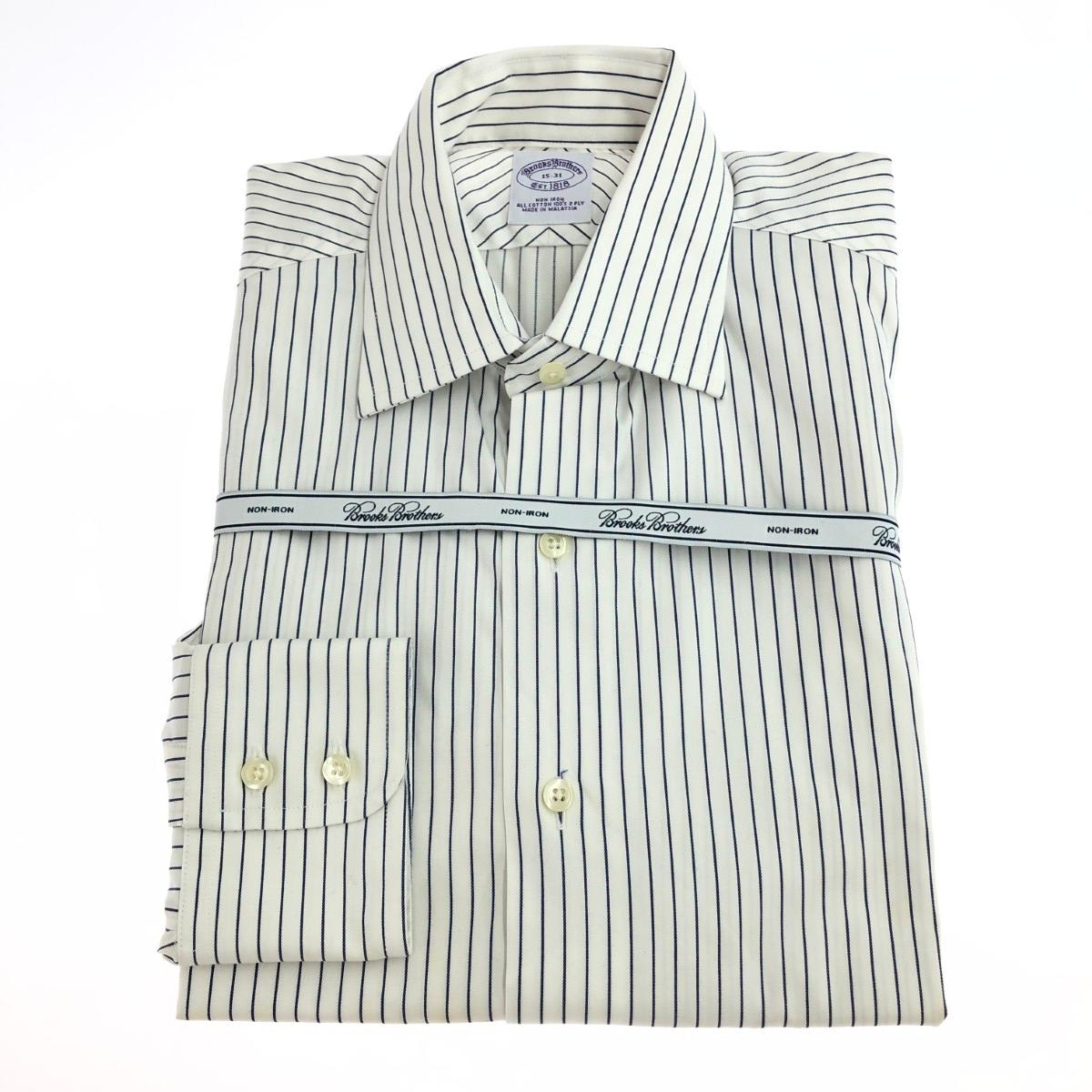 Brooks Brothers ブルックスブラザーズ 長袖ストライプシャツ 新品同様 サイズ:15-31 ホワイト メンズ【中古】