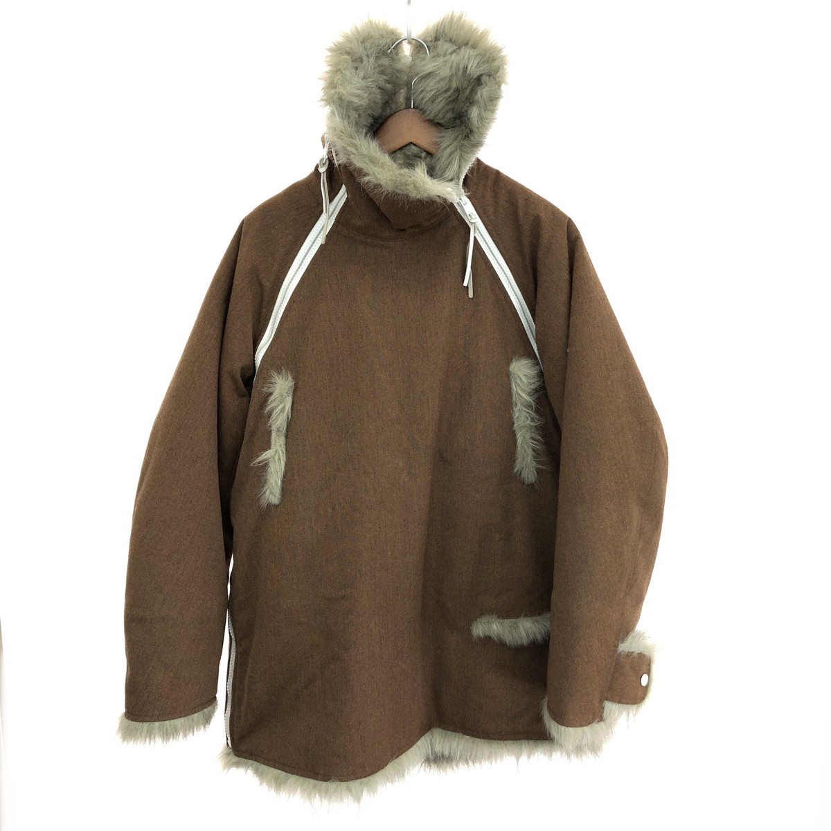 is-ness イズネス 毛革上衣 好ましい 大きさ:38 ジップデザイン    赤銅色 メンズ【中古】