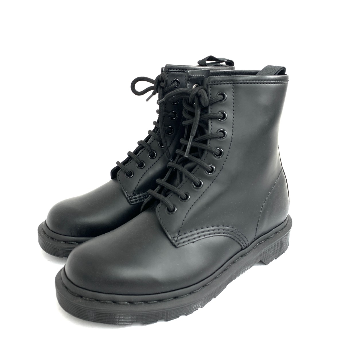Dr.Martens ドクターマーチン ８ホールレースアップブーツ 未使用品 表記サイズ:UK5 レザー/ブラックステッチ ブラック レディース【中古】