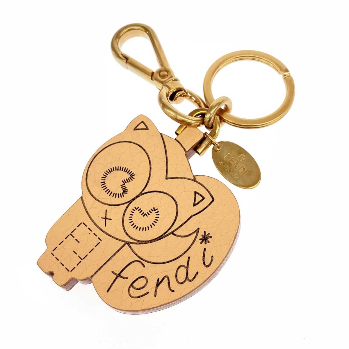 美品】 FENDI フェンディ バッグチャーム キーホルダー キーリング FF