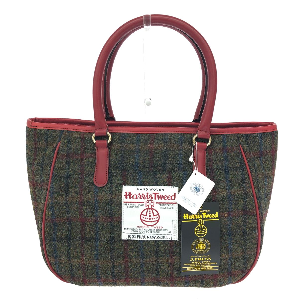 HARRIS TWEED ハリスツイード ジェイプレス×ハリスツイード 未使用品 ツイード×レザー カーキ レディース【中古】