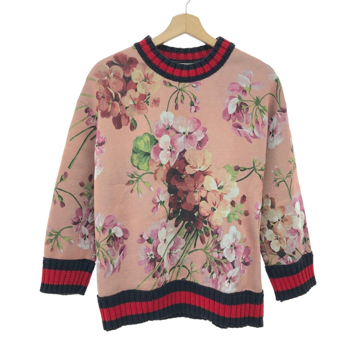 GUCCI グッチ ニット切替スウェット サイズ:表記無し 花柄 418203-X6468 ピンク レディース【中古】 29,315円