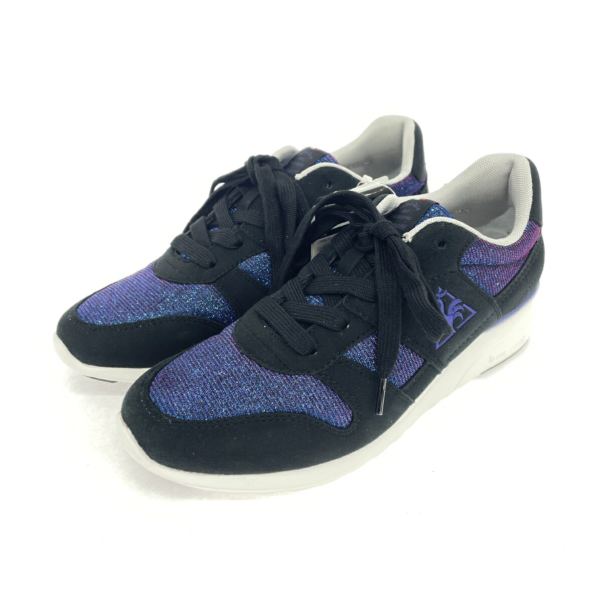 le coq sportif ルコックスポルティフ スニーカー 未使用品 表記サイズ:24.0 QL3QJC57FM ブラック レディース【中古】